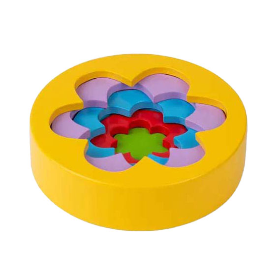 Bigjigs houten bloementoren, 5dlg.