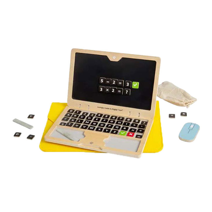 Bigjigs houten laptopset, 95dlg.