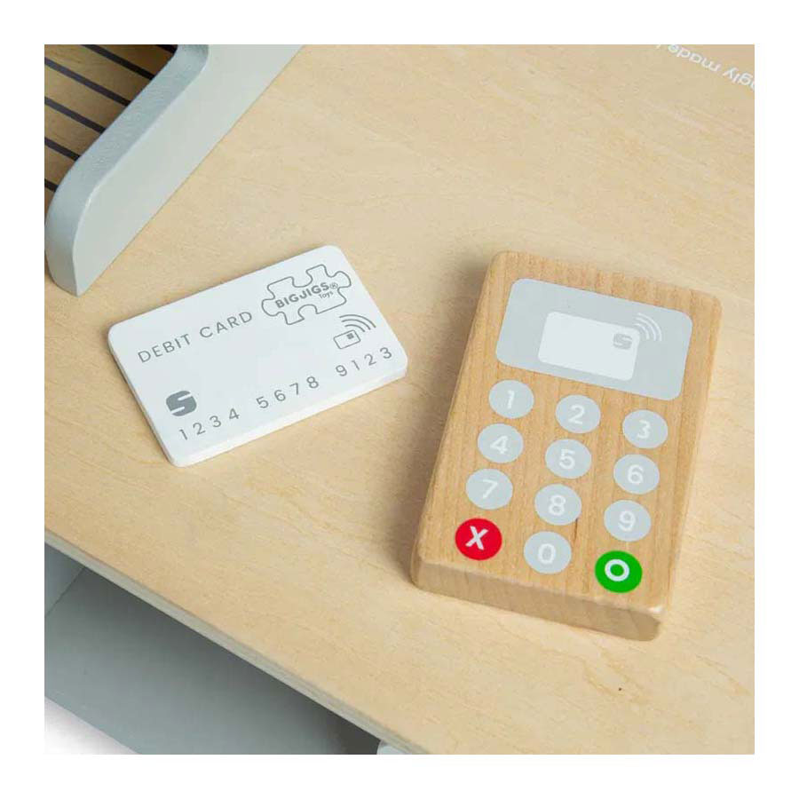 Bigjigs houten koffiecorner speelset, 32dlg.