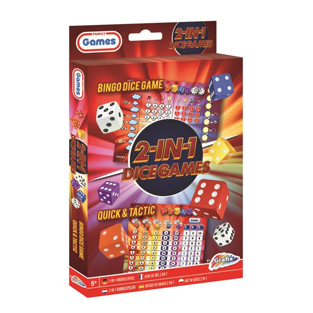 Grafix Dobbelspellen 2in1 (Bingo Dobbelstenen en Tactiek)