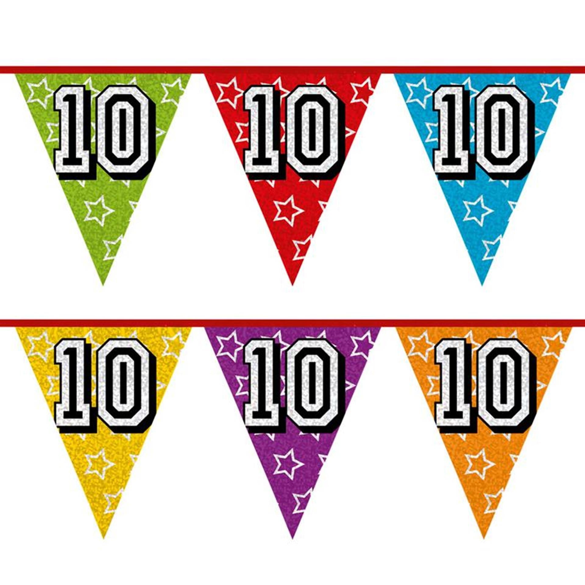 Boland vlaggenlijn holografisch 10jaar 8 meter