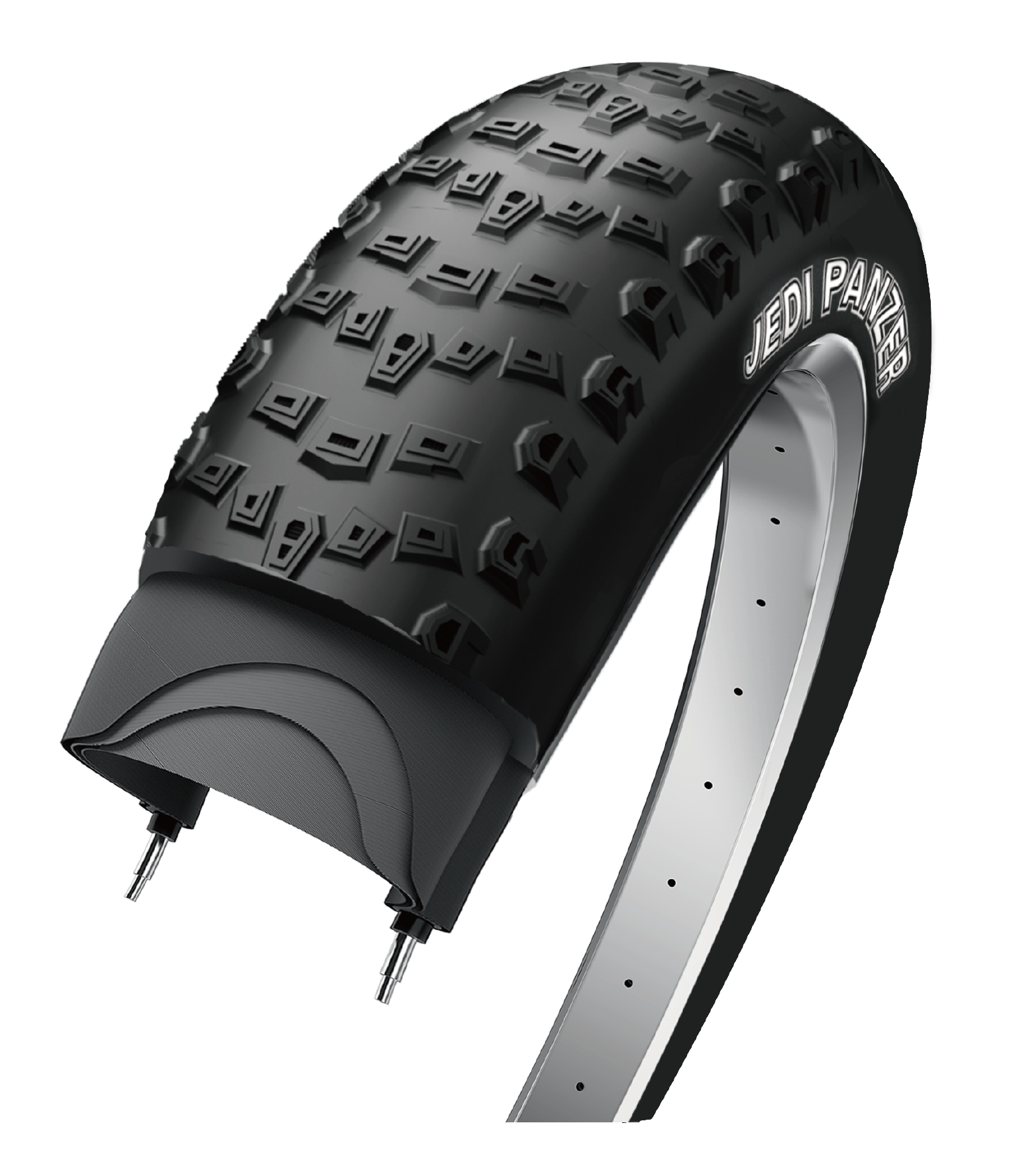 Edge buitenband jedi fatbike 20 x 4.00 100-406 - zwart