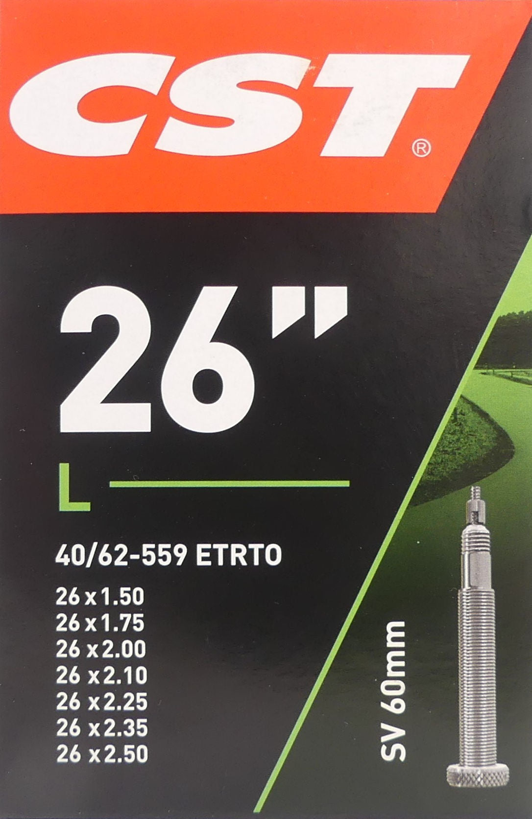 Chambre à air CST SV60 26x 1,50-2,50 40 62-559