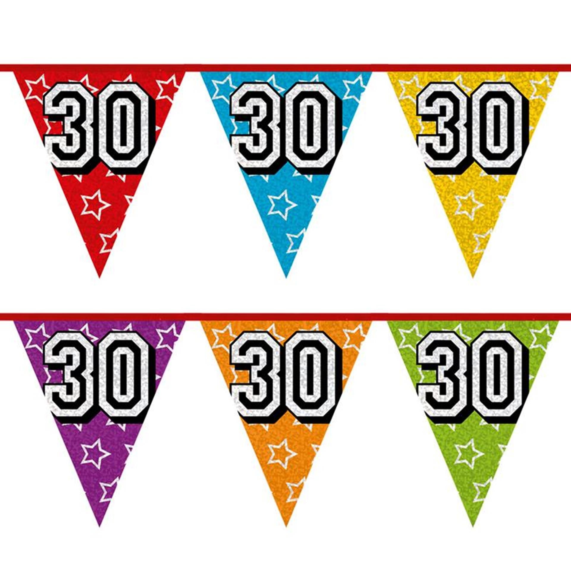 Boland vlaggenlijn holografisch 30jaar 8 meter