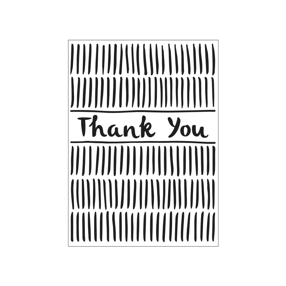 Darice • embossing sjabloon schuine streep thank you