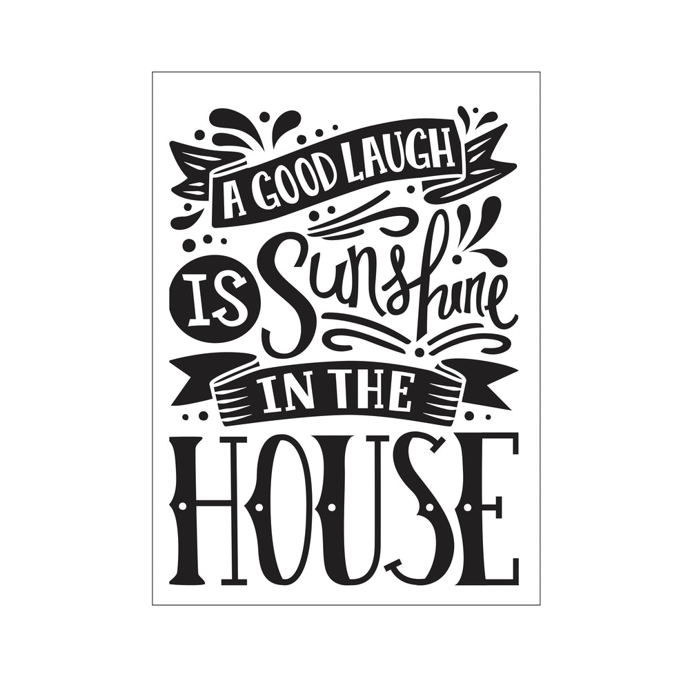 Darice • embossing sjabloon a good laugh is sunshine house