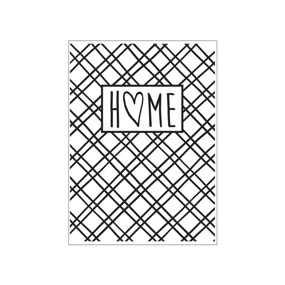 Darice • embossing sjabloon home met diagonaal patroon