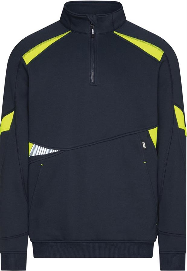 Dassy sweater aratu nachtblauw fluogeel s