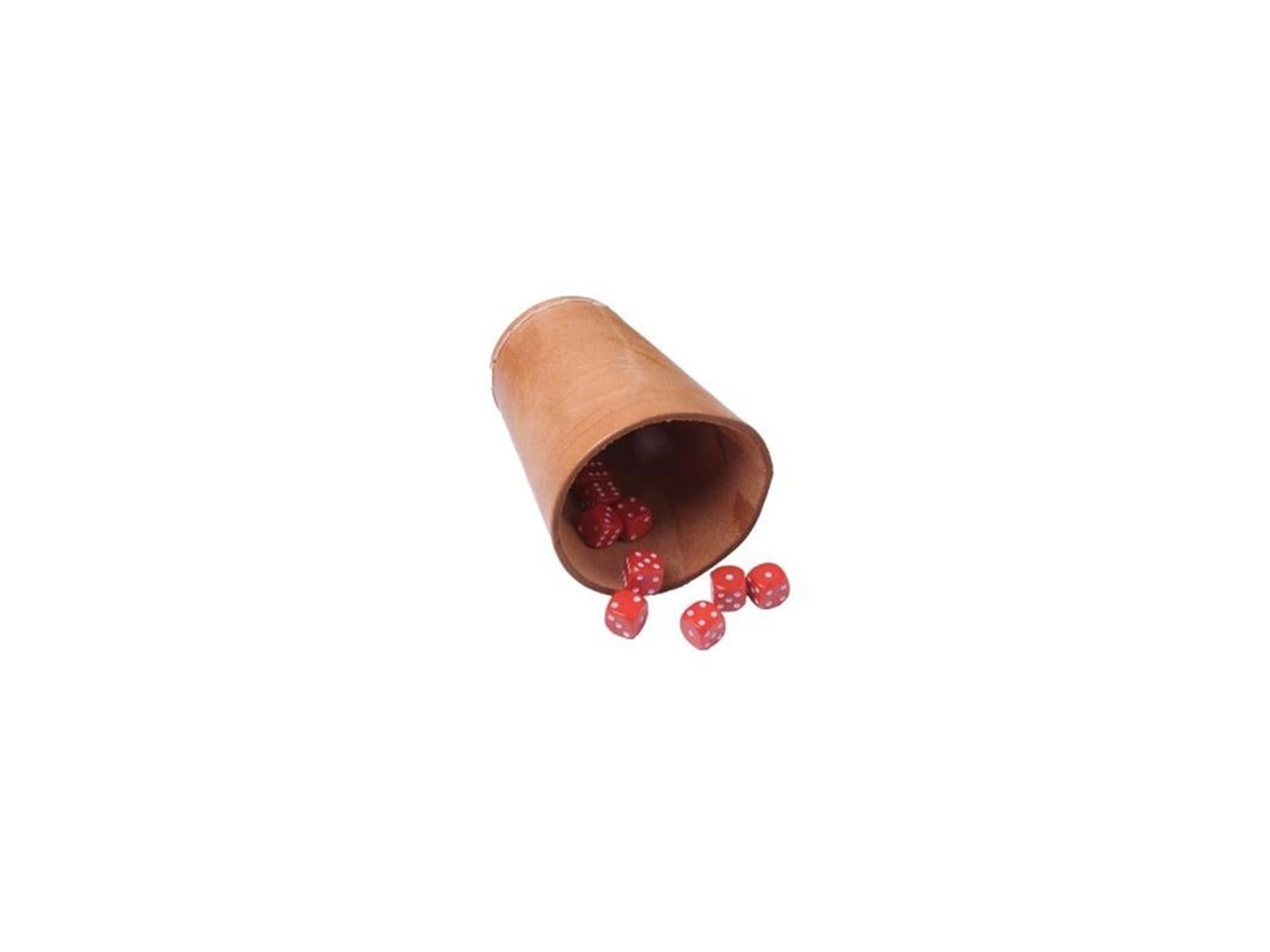 Longfield pokerbeker 10 cm bruin leder