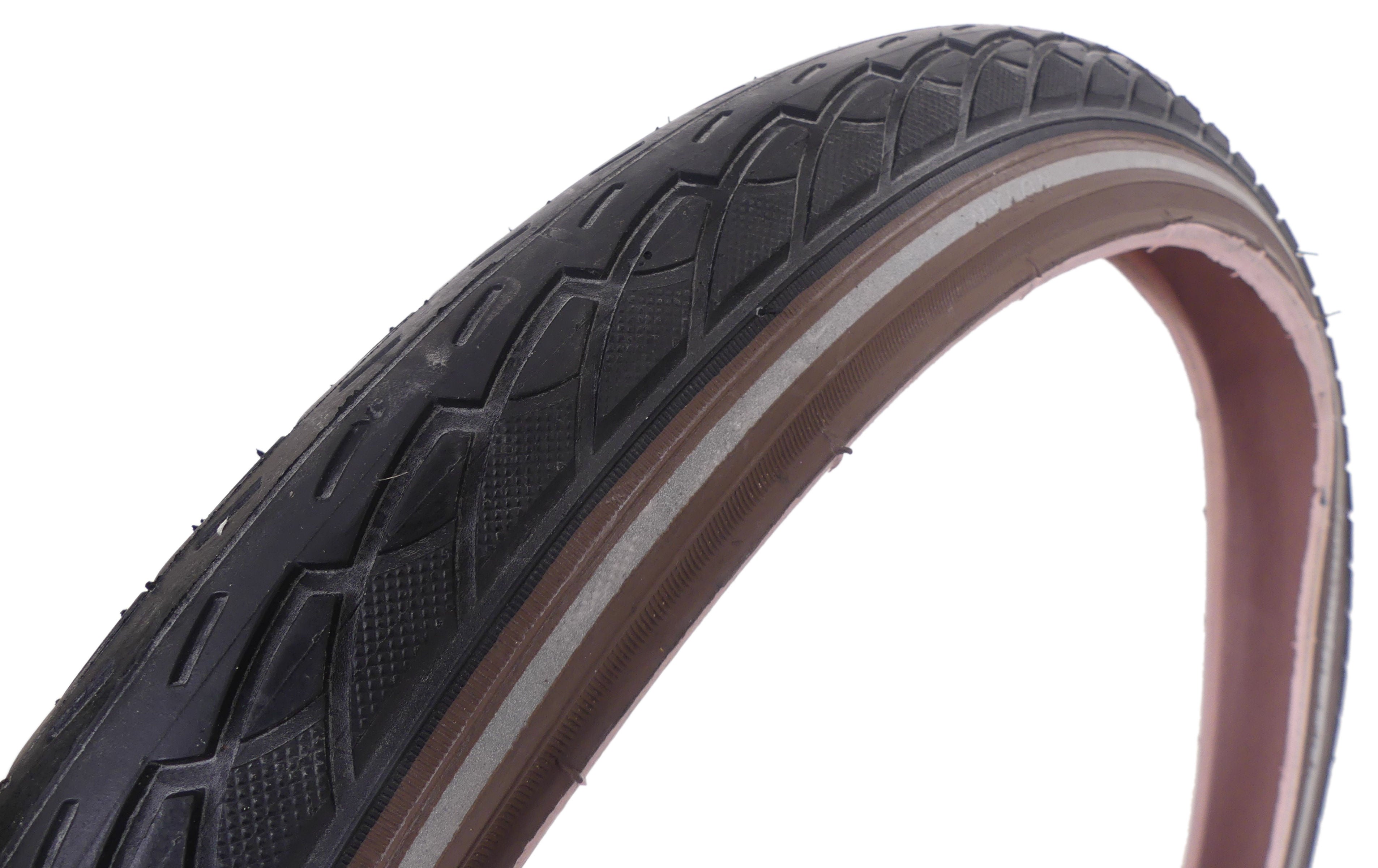 Buitenband Deli Tire 20 x 1,75 47-406 - zwart bruin met reflectie