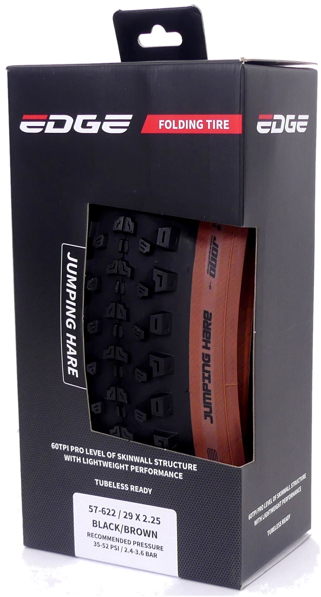 Edge Vouwband Springhaas 29 x 2,25 57-622 zwart bruin