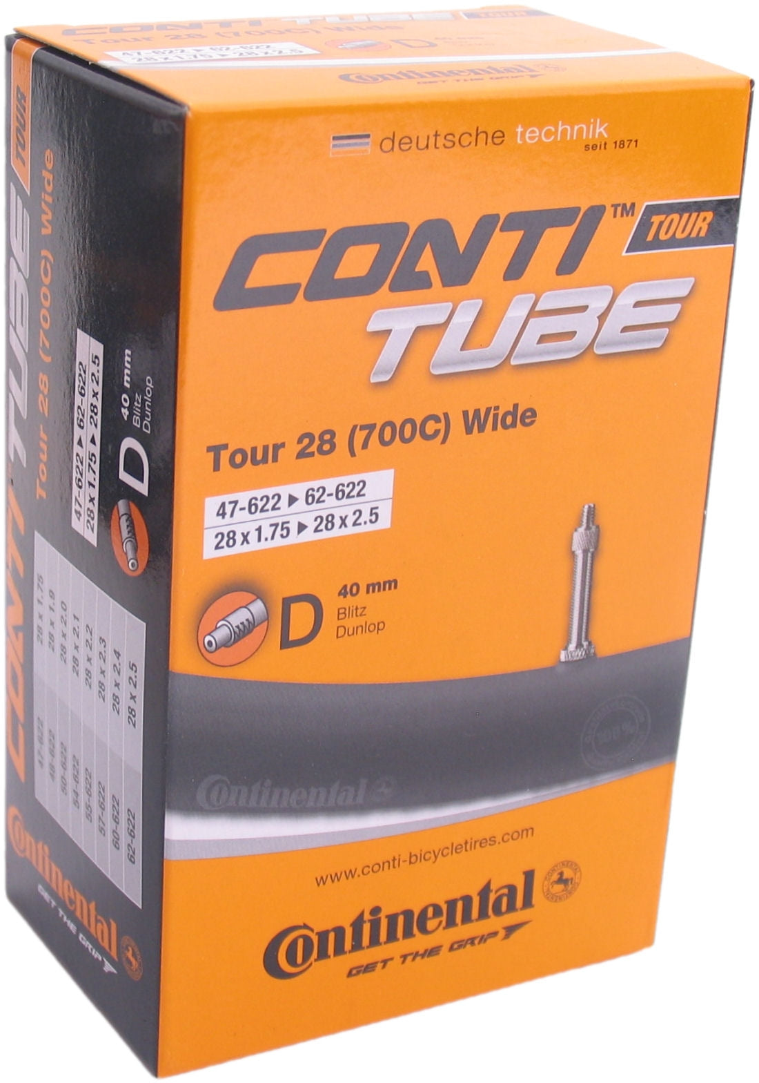 Continental Binnenband dv19 tour breed 28 inch 47 62-622 dv 40 mm