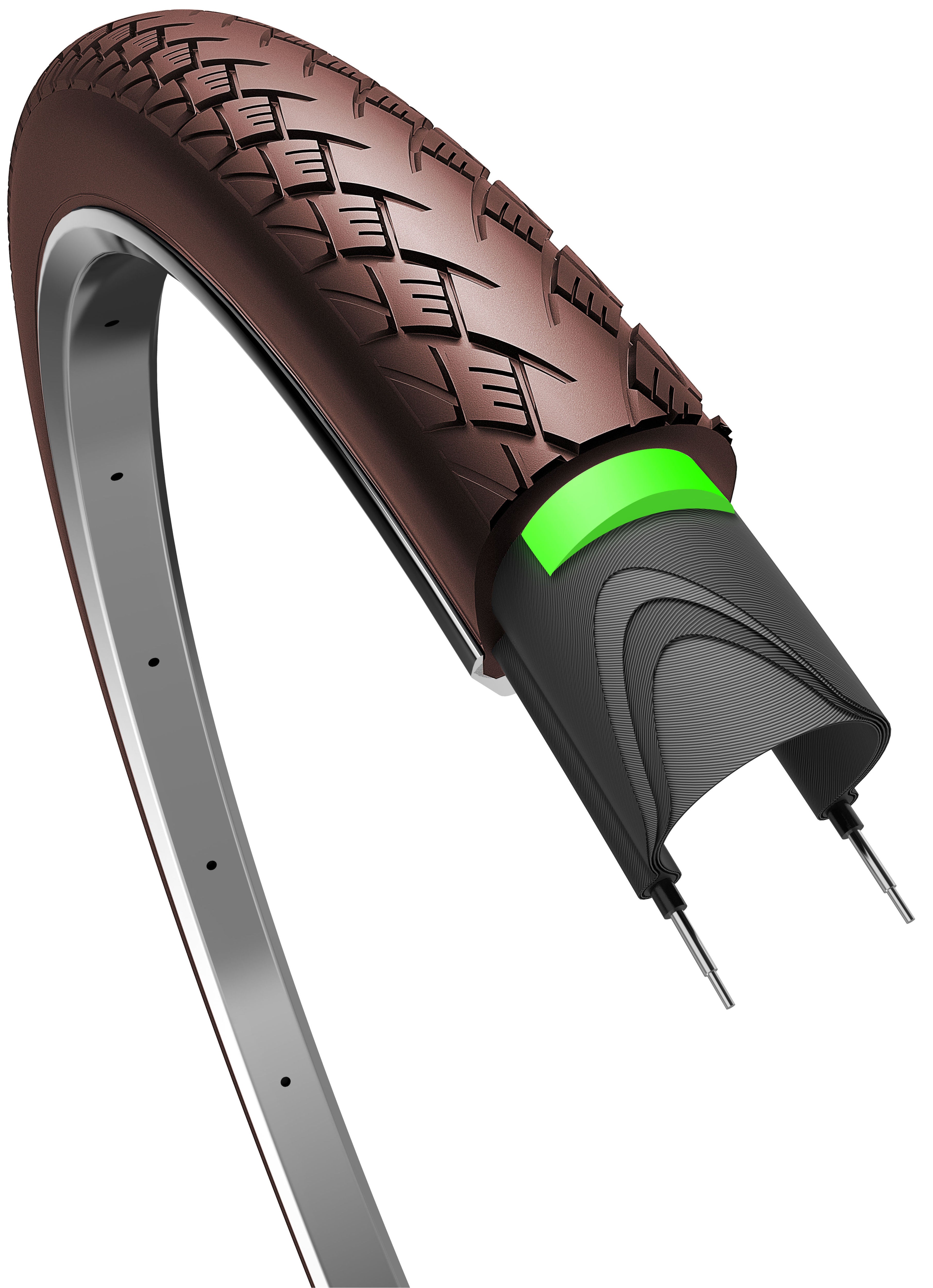 Buitenband Edge Metro Elite Protect 28 x 1,75 47-622 mm - bruin met reflectie