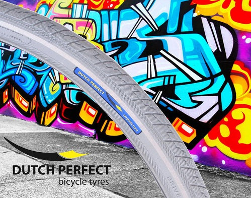 Pneu Dutch Perfect 28 x 1.40 40-622mm anti-crevaison - gris avec reflet
