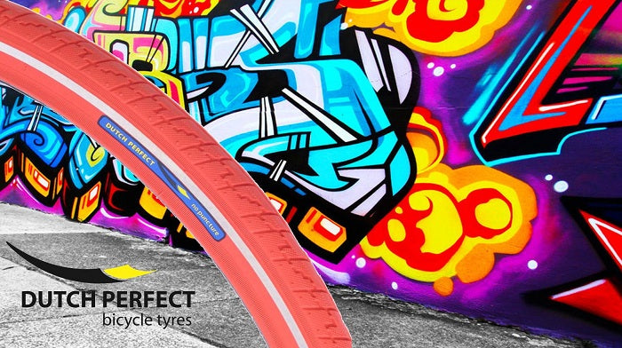 Dutch perfect buitenband 28 x 1 ½ 40-635 geen lek - rood met reflectie