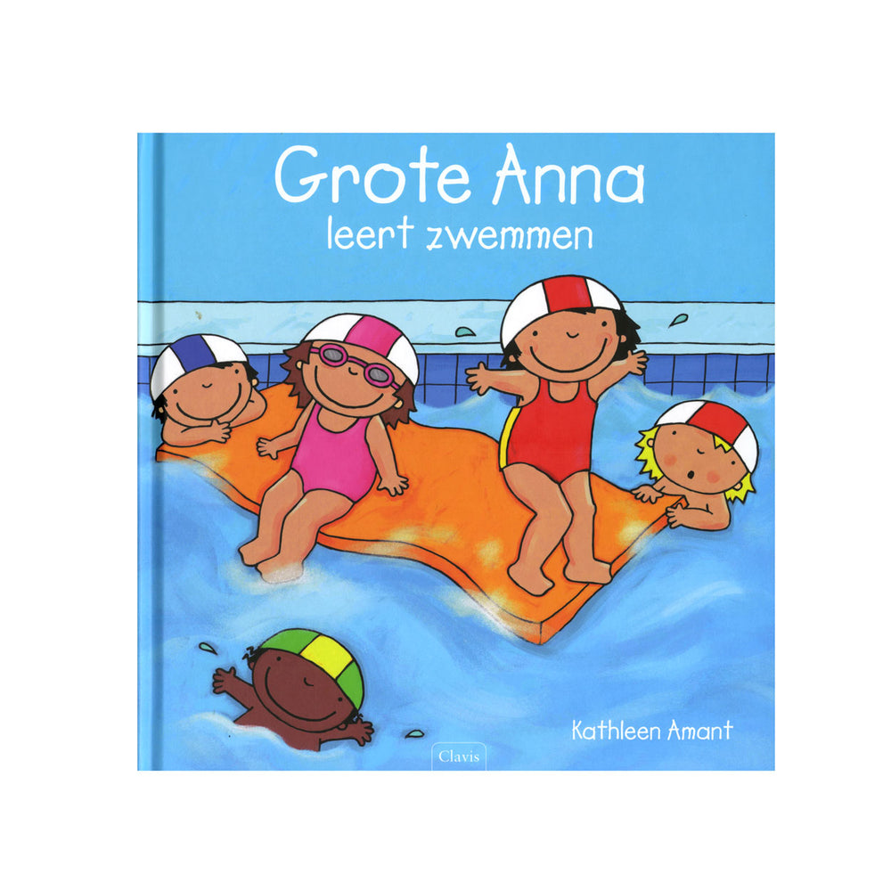 Grote anna leert zwemmen