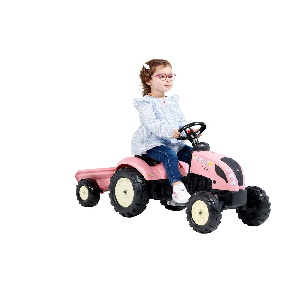 Falk tractor country farmer set roze 2+