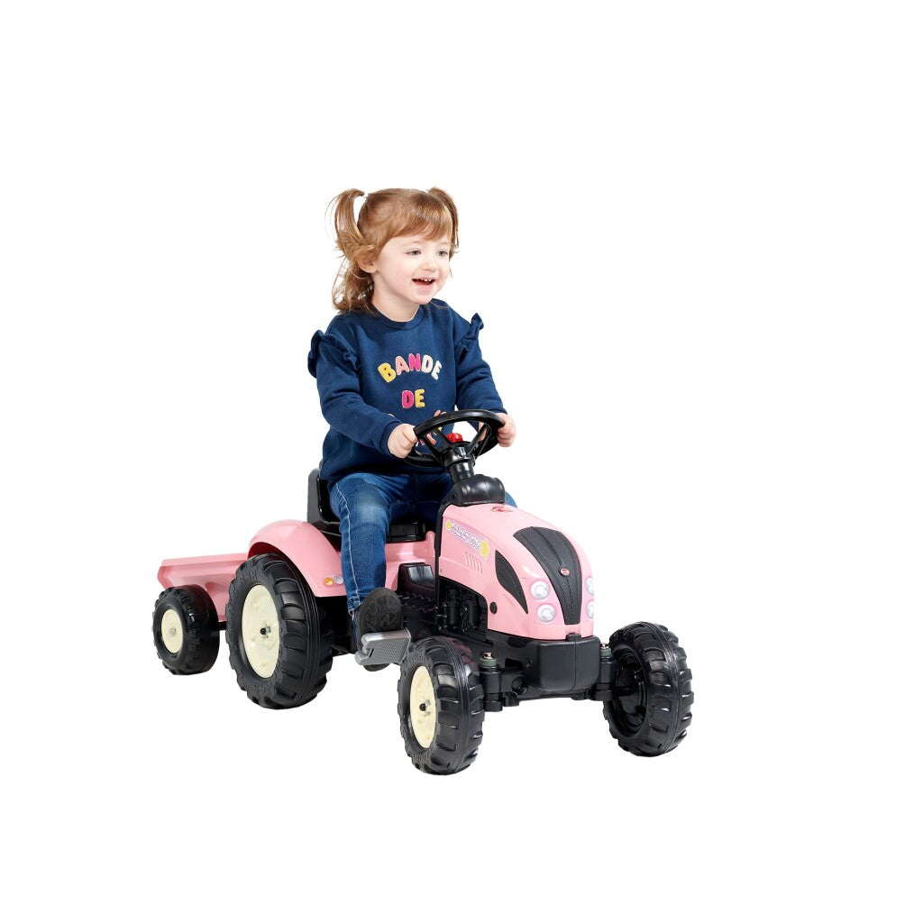 Falk tractor country farmer set roze 2+