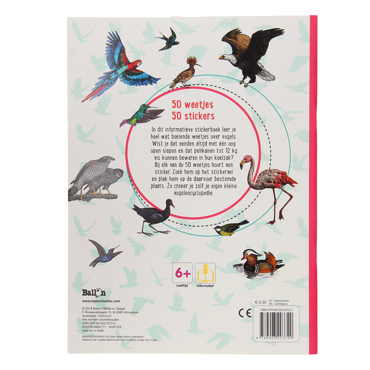 Standaard uitgeverij 50 weetjes 50 stickers - vogels