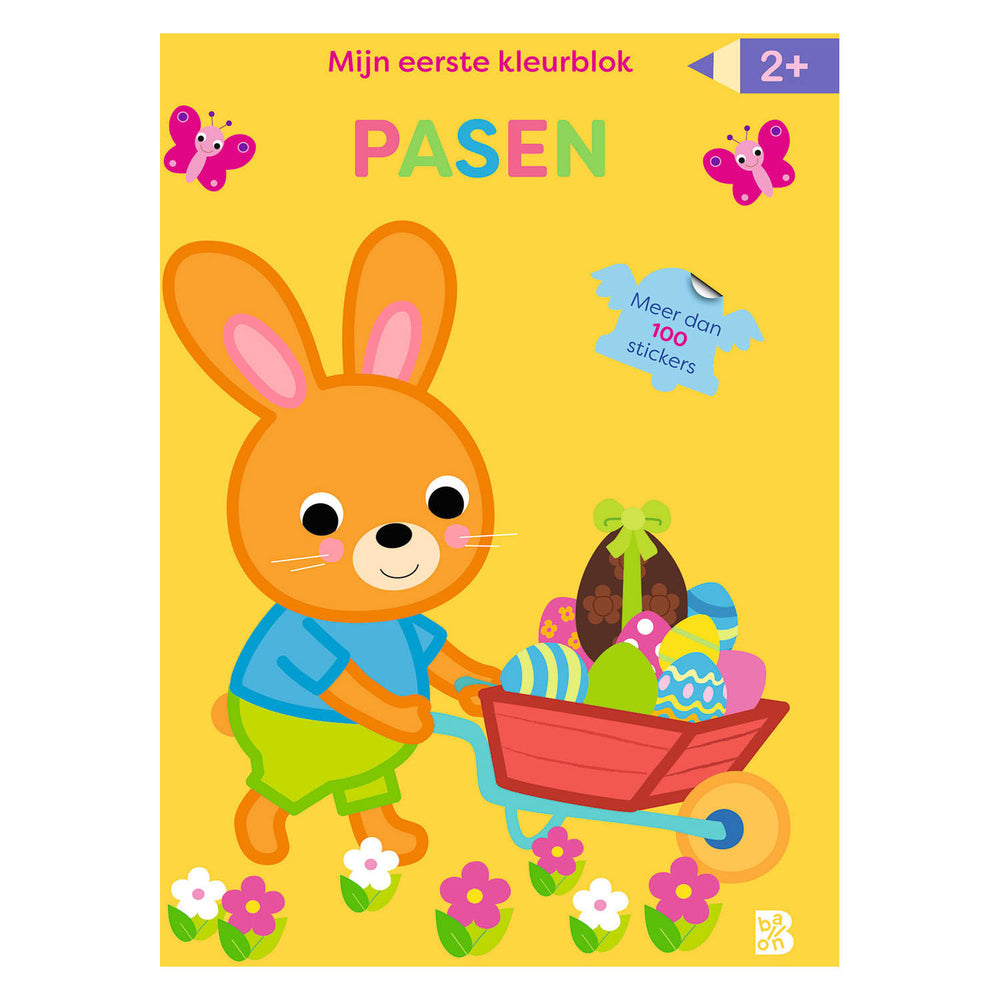 Standaard uitgeverij kleurblok met stickers: pasen
