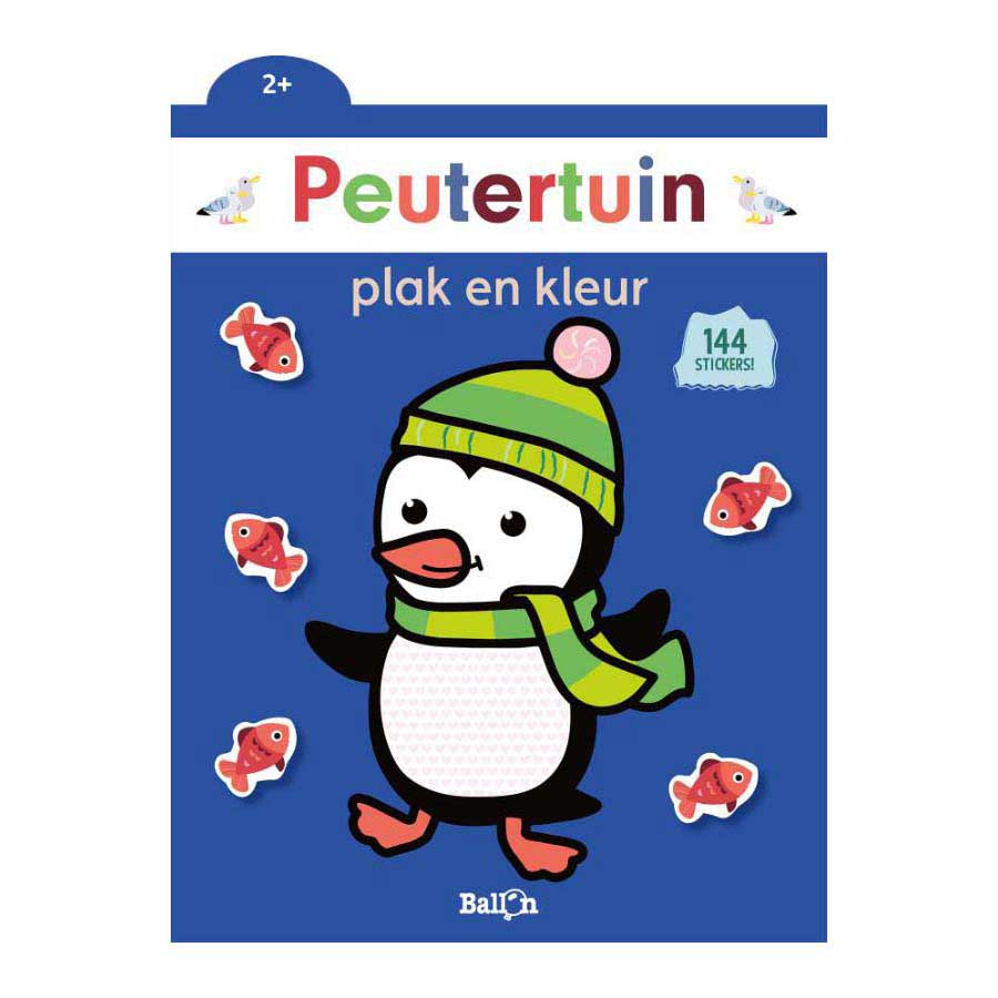 Standaard uitgeverij plak en kleur peutertuin pinguïn 2+