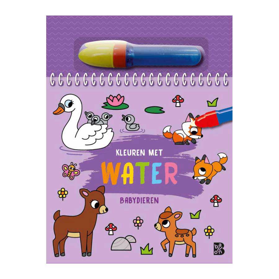 Standaard uitgeverij kleuren met water: babydieren 3+