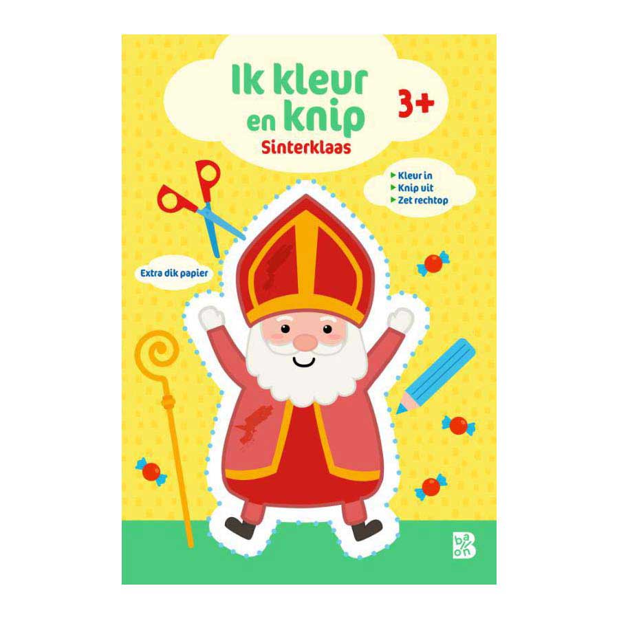 Standaard uitgeverij ik kleur en knip - sinterklaas 3+