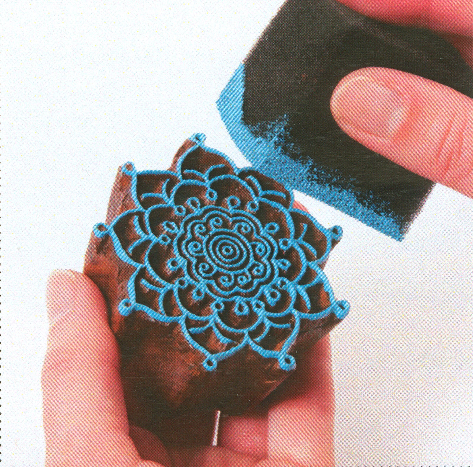 Fabric creations • block printing small 3,8x2,5cm chevron