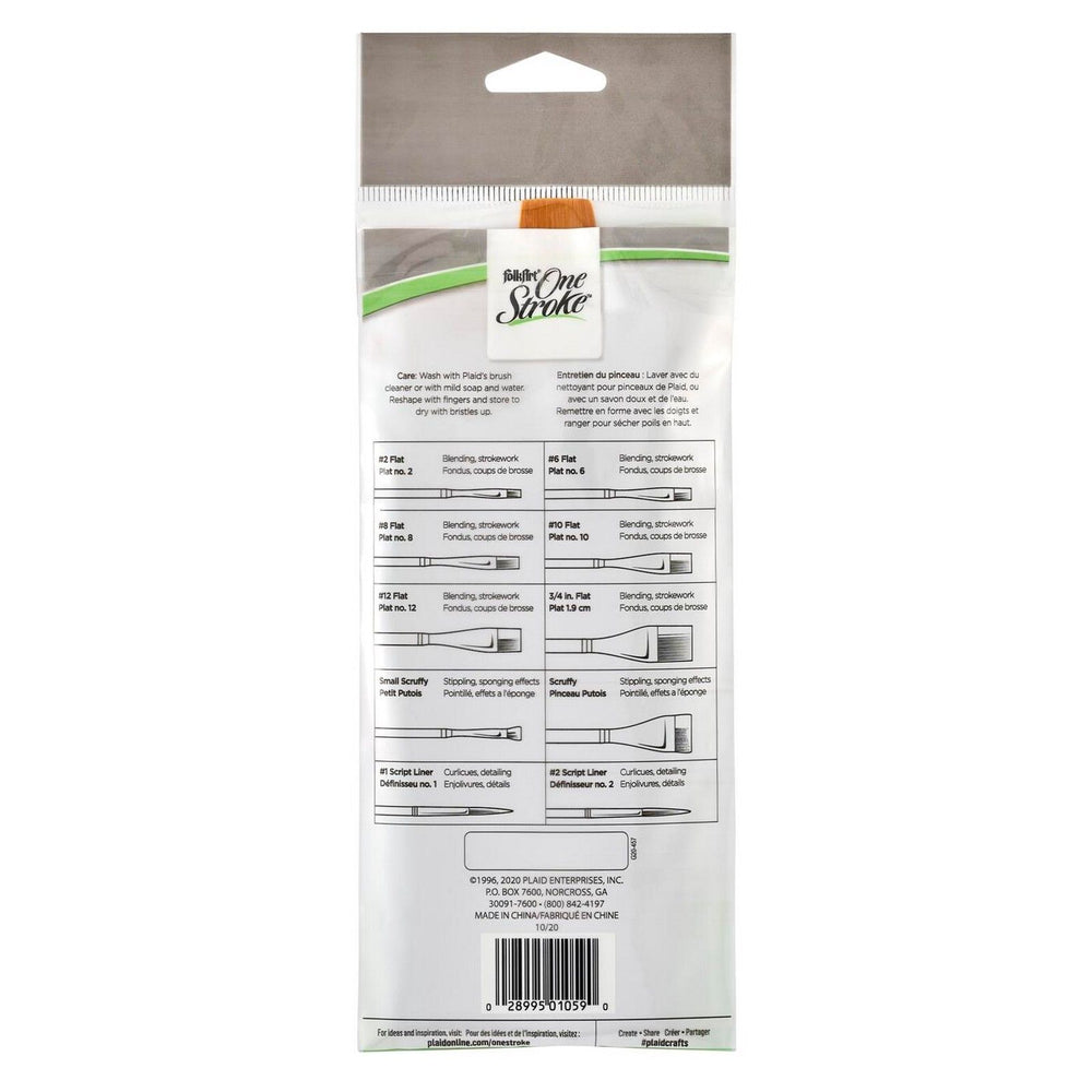 Folkart • one stroke brush sets value pack 10x