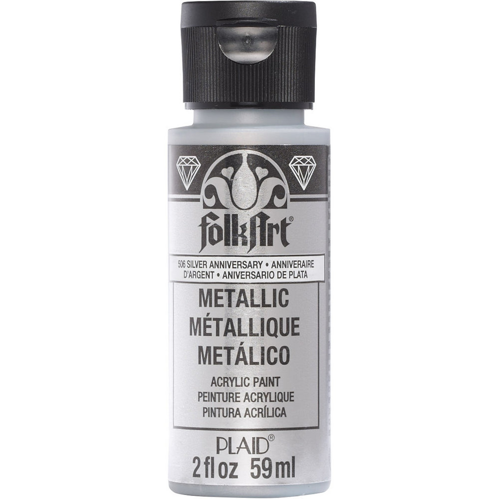 Folkart • metallic acrylic paint silver anniversary 59ml