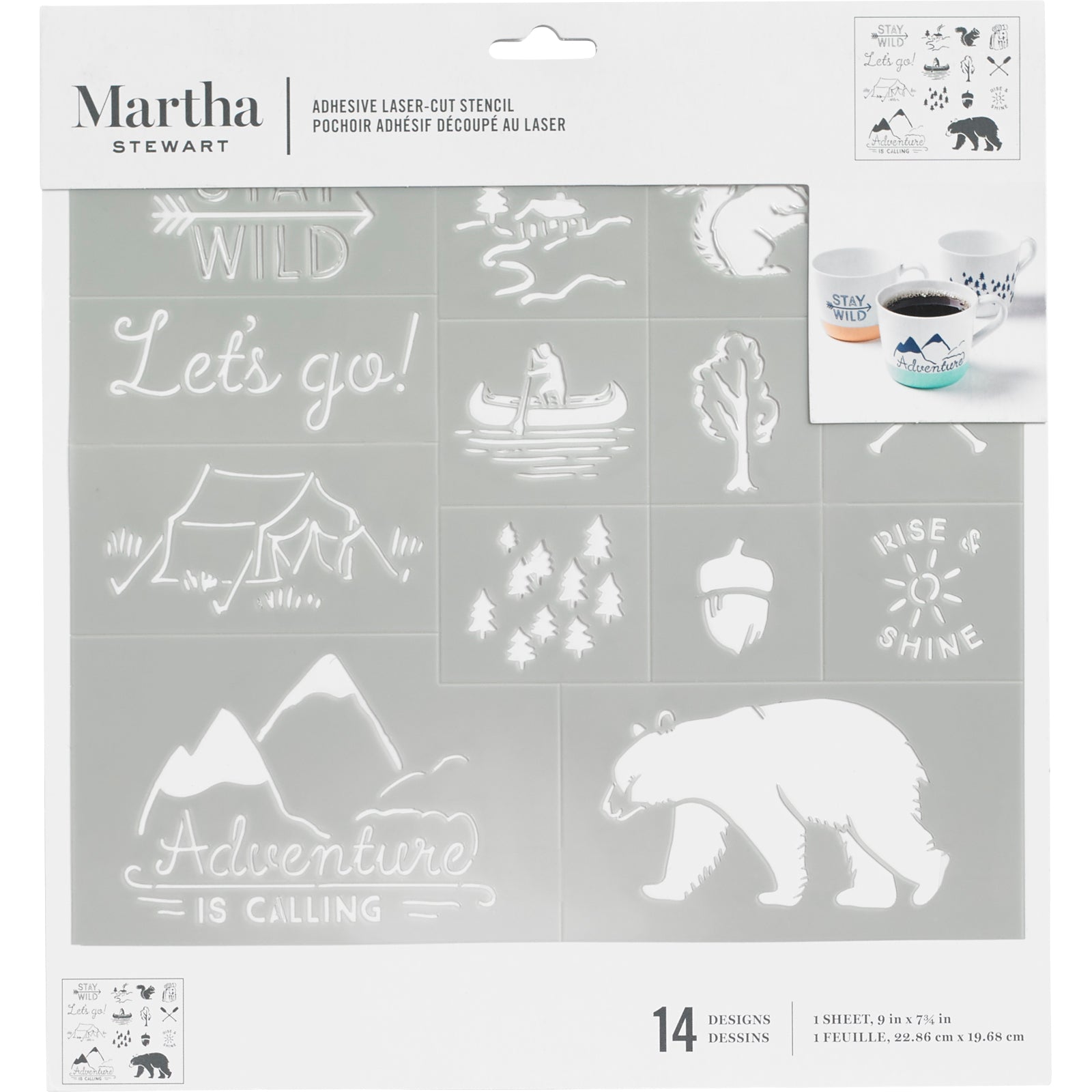 Martha stewart • adhesive stencil outdoor 1 vel