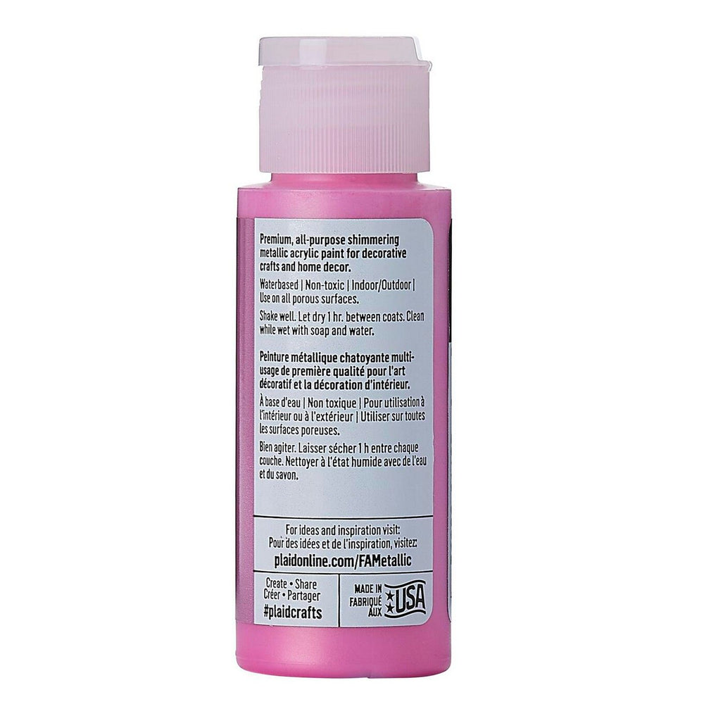 Folkart • metallic acrylic paint rose 59ml