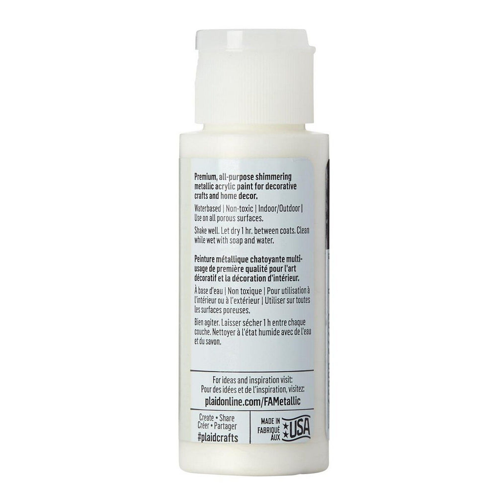Folkart • metallic acrylic paint pearl white 59ml