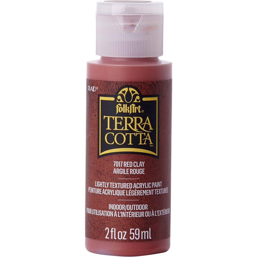Folkart • terra cotta textured acrylic paint 59ml red clay