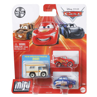 Mattel auto's disney mini racers 3-pack assorti