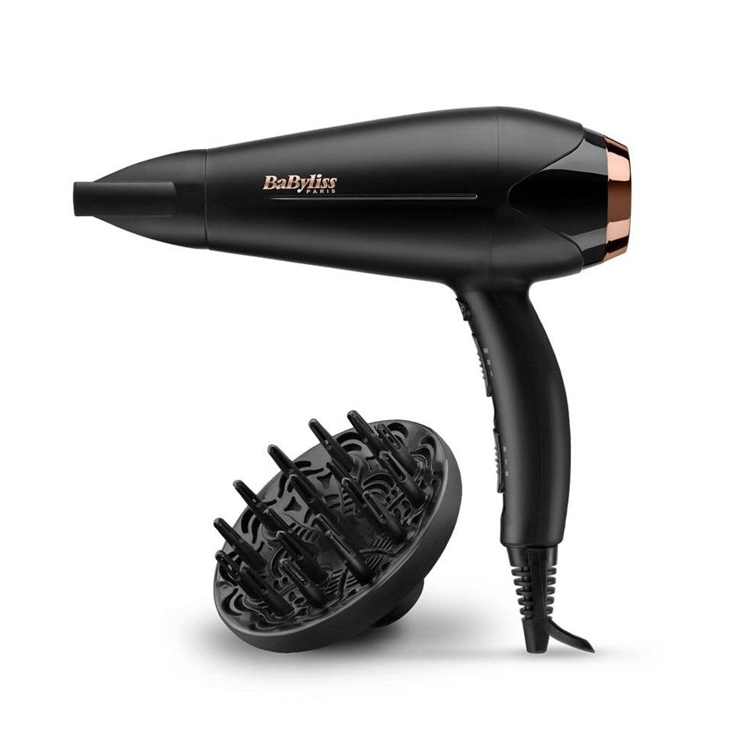 Babyliss Babyliss D570DE Turbo Shine F ouml;hn 2200W Zwart Rosé eacute;