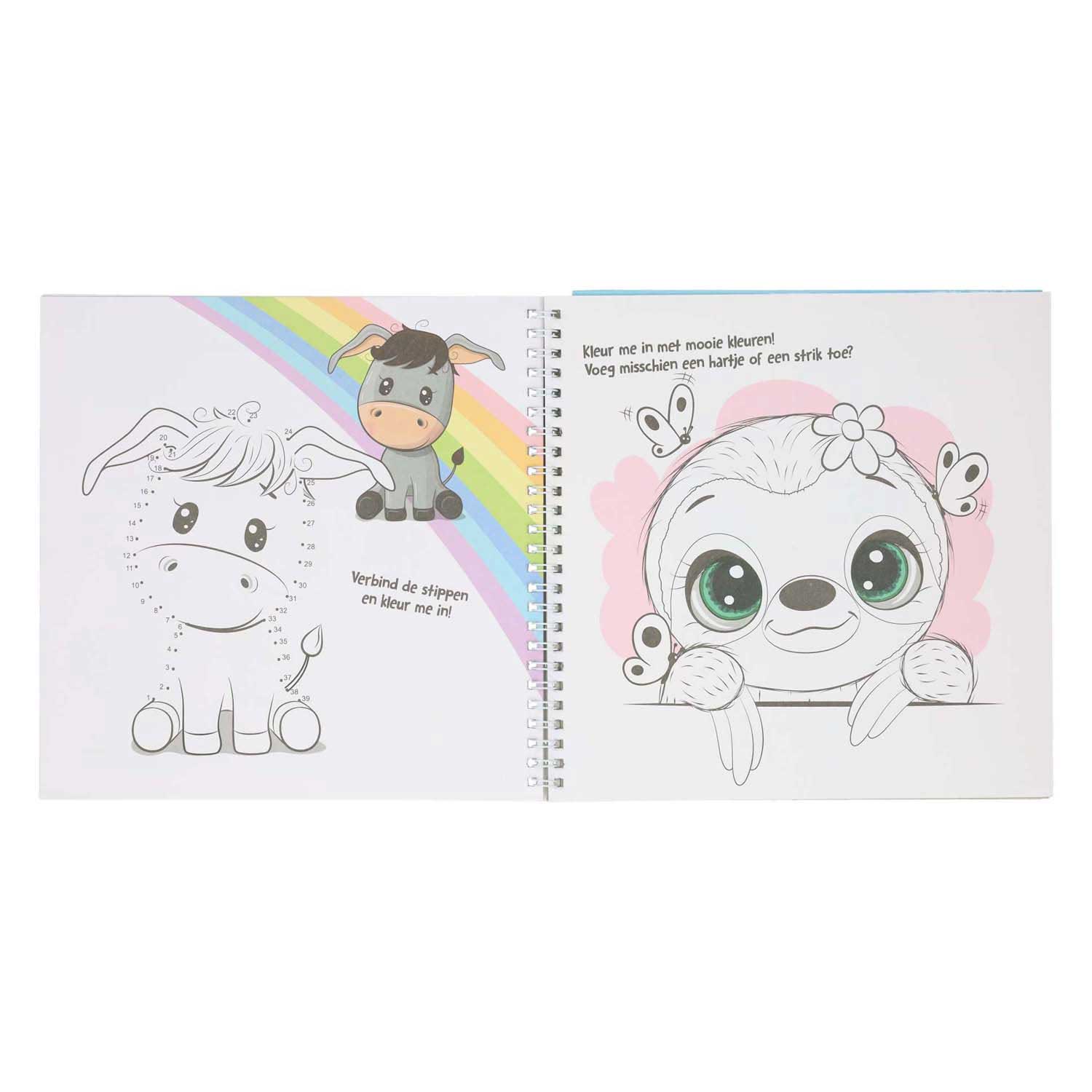 Mondikaart Sticker and Stencil Book I Love Animals