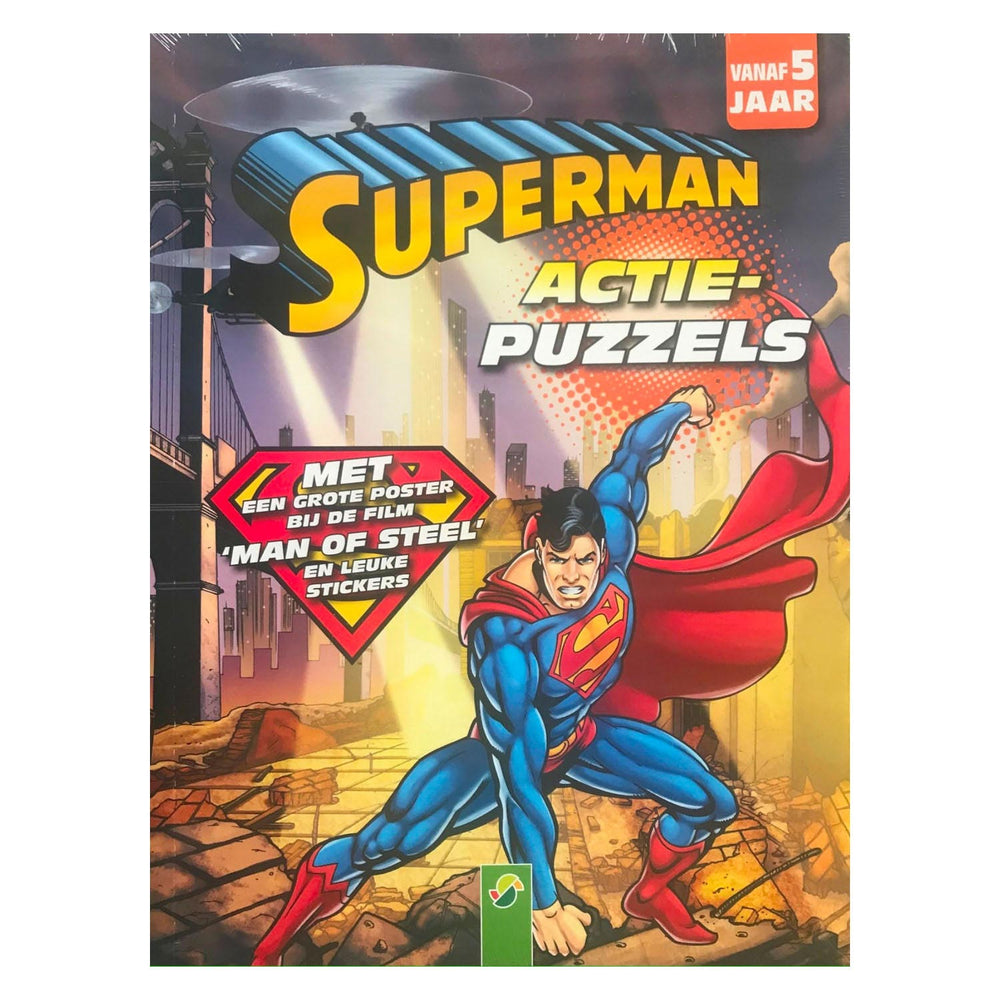 Mondikaarten superman actie letterpuzzels, doolhoven doeboek