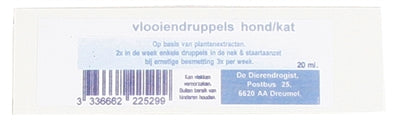 Dierendrogist Vlooiendruppel natuurlijke oliebasis