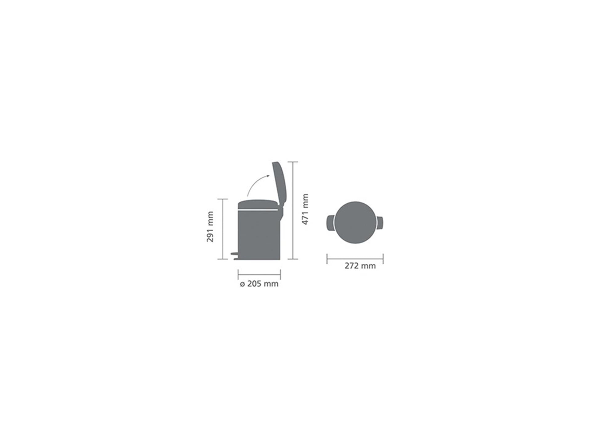 Brabantia pedaalemmer 5l metalic gold