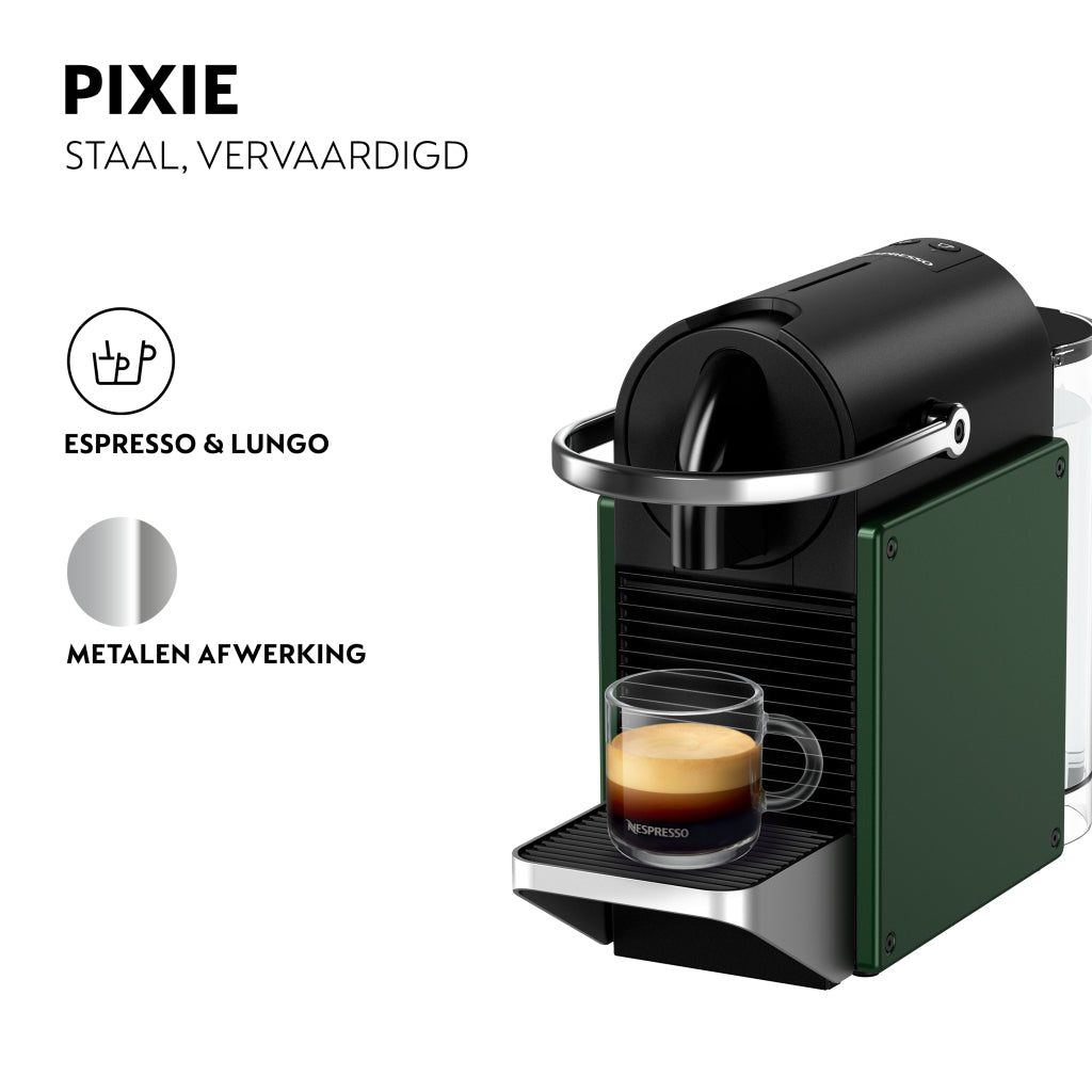 Krups xn3063 nespresso pixie koffiecupmachine donkergroen zwart