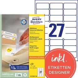 Verwijderbare etiketten avery l4737rev-100