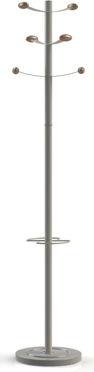 Unilux kapstok bouquet, hoogte 175 cm, 6 kledinghaken, grijs hout