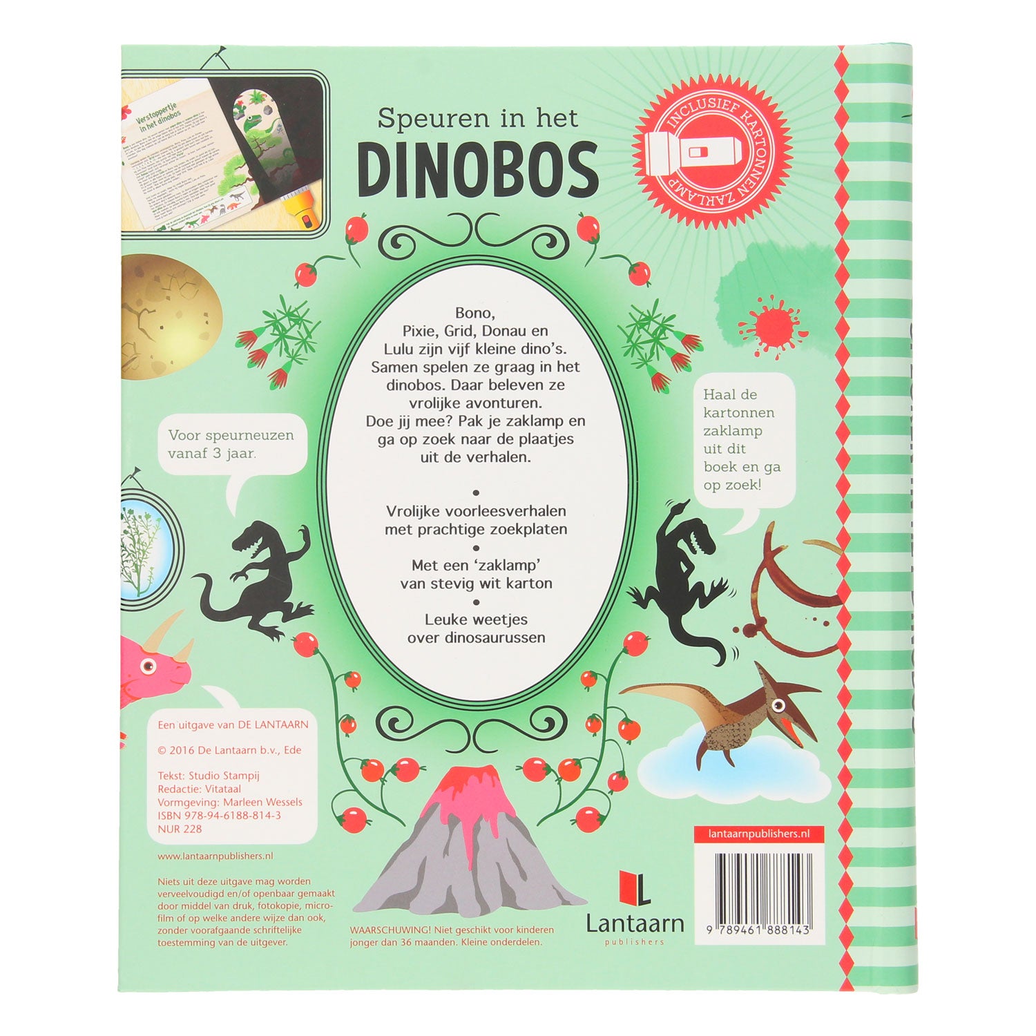 Speuren in het dinobos + elektronische zaklamp