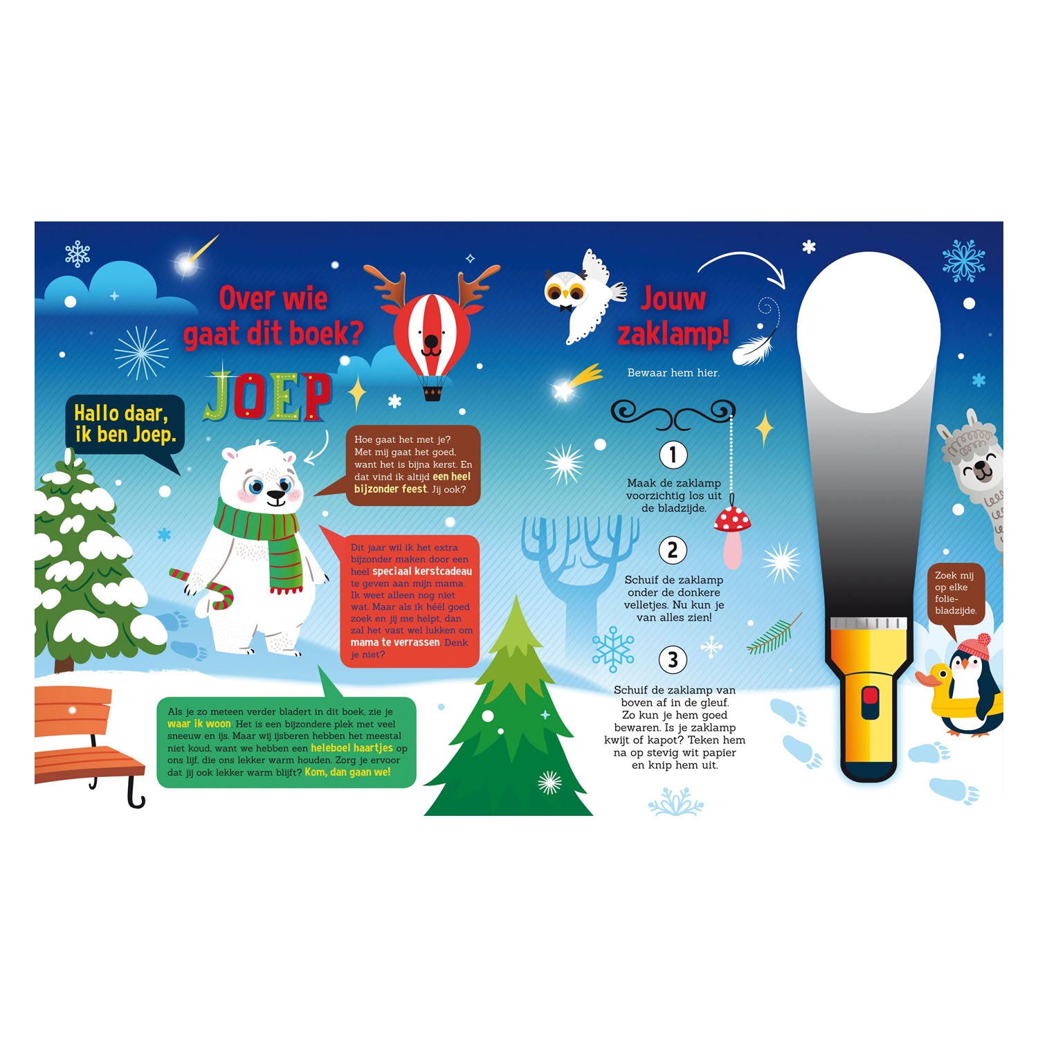 Lantaarn uitgevers speuren in de kerstwereld + afgeleid zaklamp