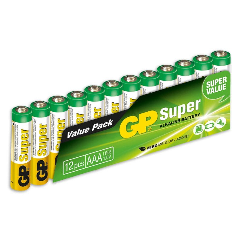 Superalkaline AAA-batterijen 12PK
