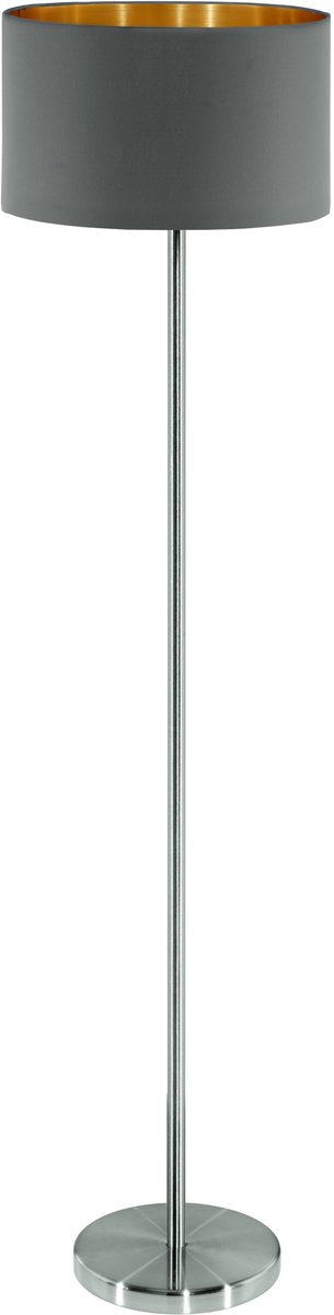 Eglo maserlo vloerlamp - e27 - 151 cm - grijs cappucino goud