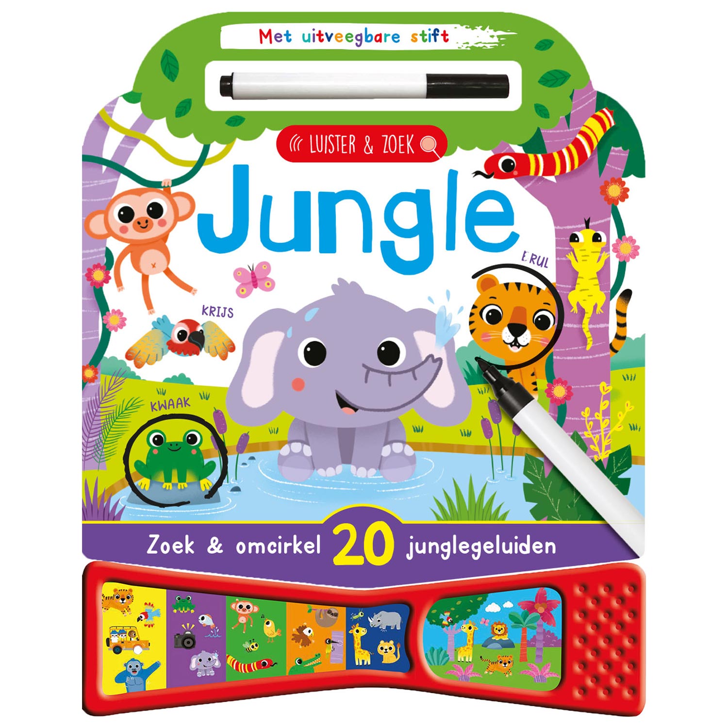 Uitgeverij Rebo luister en zoek - jungle