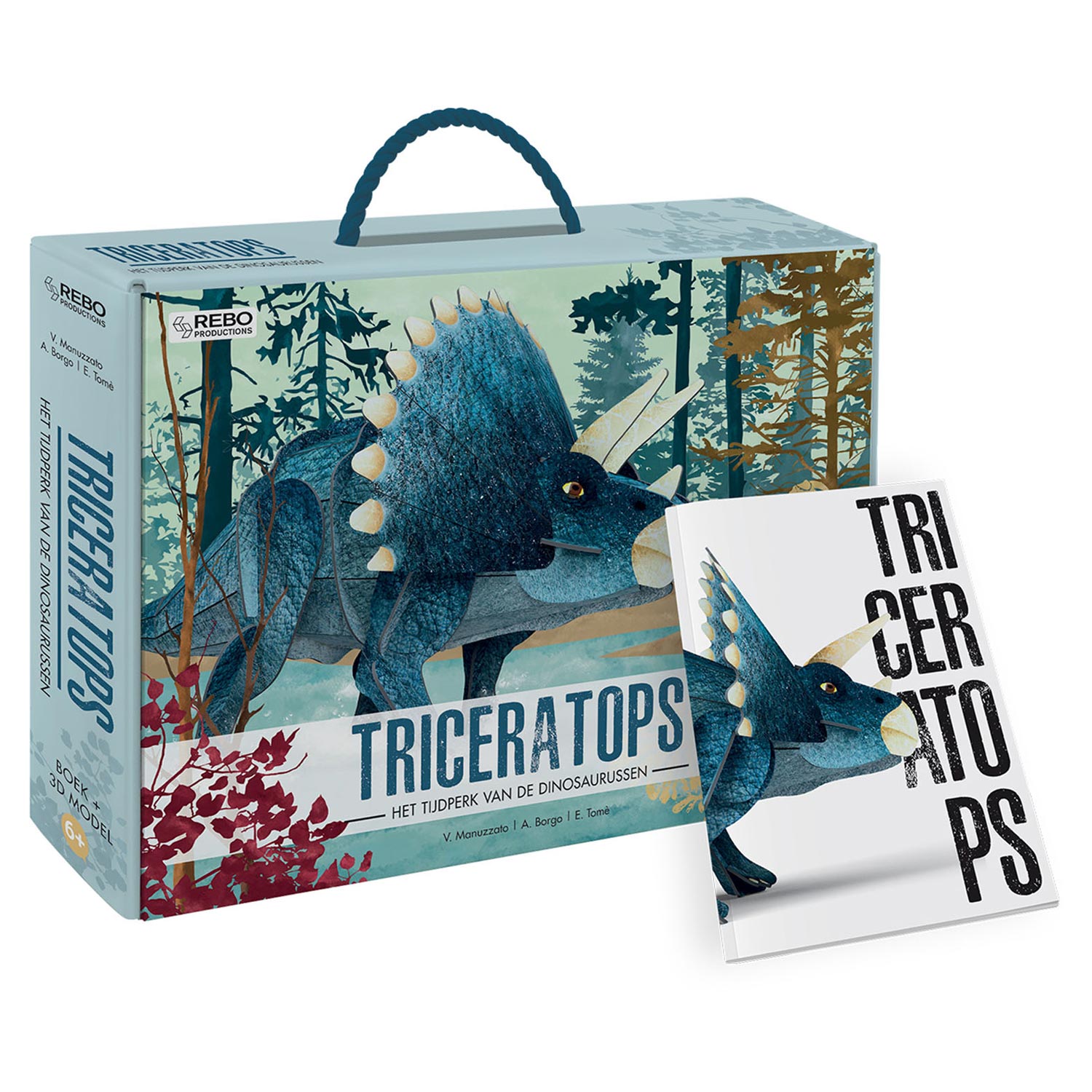 Boek + 3D-model Triceratops