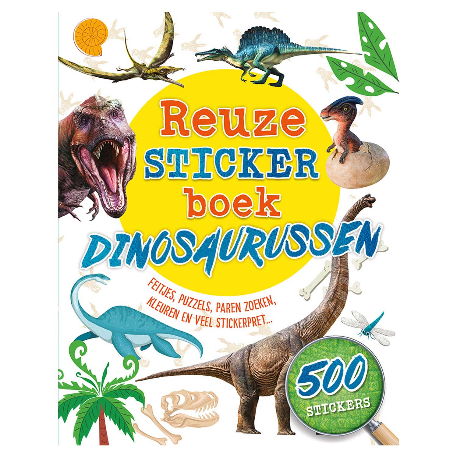 Rebo uitgeverij reuzestickerboek dinosaurussen
